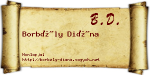 Borbély Diána névjegykártya